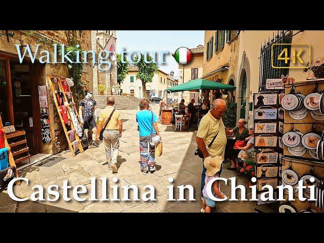 Castellina in Chianti (Tuscany), Italy【Walking Tour】History in Subtitles - 4K