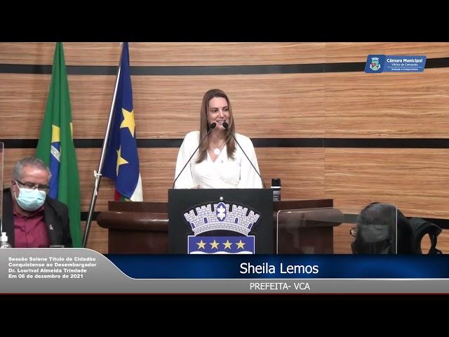 Pronunciamento da prefeita Sheila Lemos (DEM) 06_Dez_21