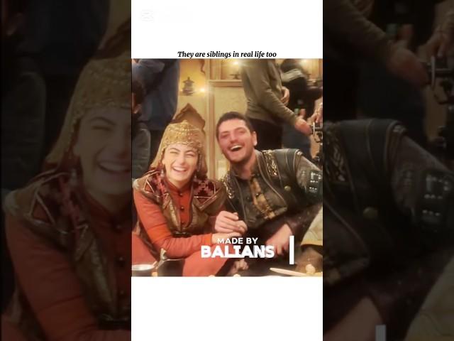 They are siblings in real life too #bala #kurulusosman #alaeddin #fatima #leyakirsan