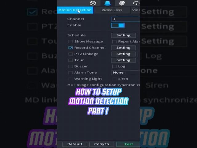 Dahua DVR Motion Detection Settings | Part 1 #cctv l#dahua #shorts