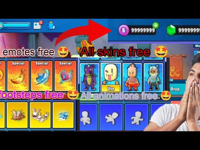 How to hack stumble guys free  . All skins , special emotes free .