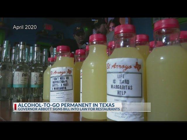 Gov. Abbott signs bill making alcohol to-go permanent in Texas