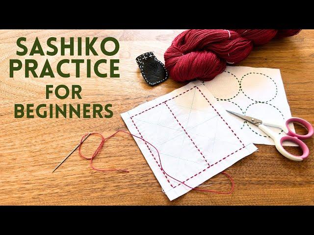 Sashiko beginner? Learn some basics with quick and simple practice projects for Sashiko stitching