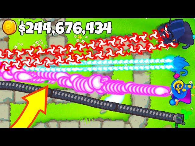 Aiming HACKED HYPERSONIC Infinite Range Towers WITH MY MOUSE!? (Bloons TD 6)