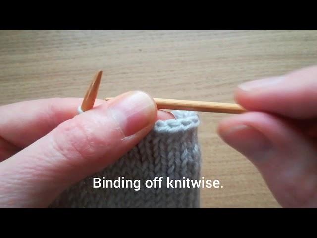 Binding off stitches in knitting