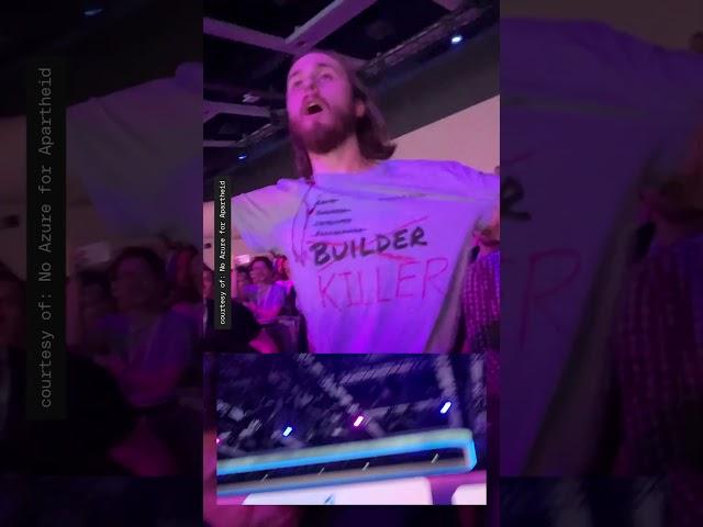 Microsoft employee disrupts Satya Nadella’s Build conference keynote. Read more at theverge.com