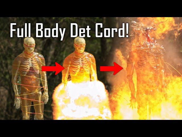 Wrapping an Entire Body in Det Cord! - Ballistic High-Speed