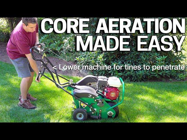 How To Aerate your Lawn EASY - CORE AERATION