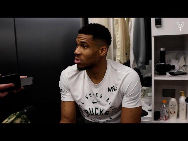 Giannis Antetokounmpo Postgame Media Availability | 03.08.25