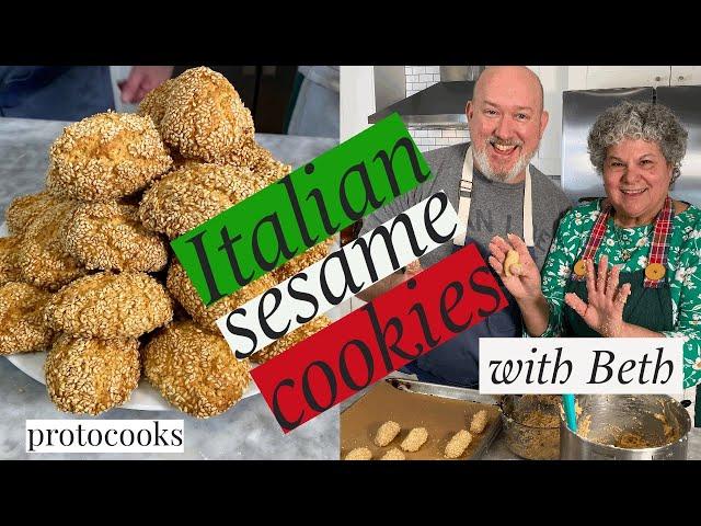 Chef Frank makes Sesame Cookies with Beth