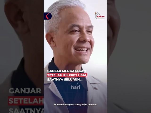 Absen di Pelantikan, Ganjar Pranowo Ucapkan Selamat ke Presiden Prabowo lewat Video #shorts