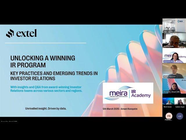 MEIRA IR Academy x Extel | Unlocking a Winning Investor Relations Program