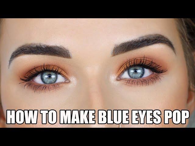 Best Eyeshadow Colors for Blue Eyes | Affordable Warm Toned Eye Makeup Tutorial