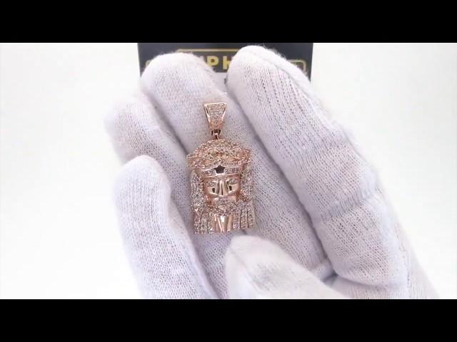 Micro Jesus Piece Pendant Rose Gold