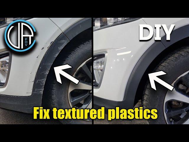 Repair Textured Plastics very simple method (Bumper texture repair). Save Money!!