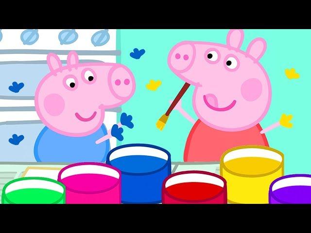 Painting with Hands and Potatoes with Peppa Pig | Peppa Pig Official Family Kids Cartoon