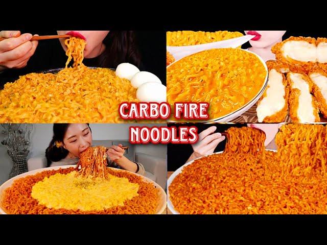 CARBO FIRE NOODLESMUKBANGERS EATING SPICY NOODLESASMR MUKBANG EATING | BLACK BEAN NOODLES |