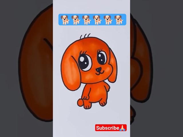 cute cute dog drawing #art #artist #artwork #shorts #viral