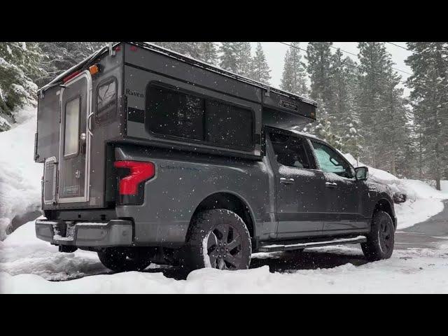 Four Wheel Campers Raven and F-150 Lightning Cold Range Test