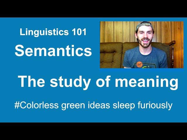 Semantics: Intro to Linguistics [video 8]