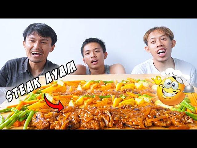 BARU PERTAMA KALI MAKAN STEAK , SUMPAH ENAK BANGET | MUKBANG STEAK AYAM