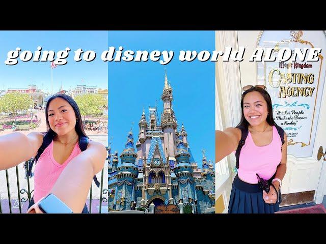 going to walt disney world alone || solo park day || disney vlog 2023