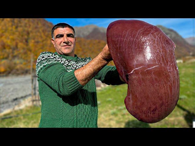 Cooking Beef Liver According To A Special Rustic Recipe! A Dish With A History