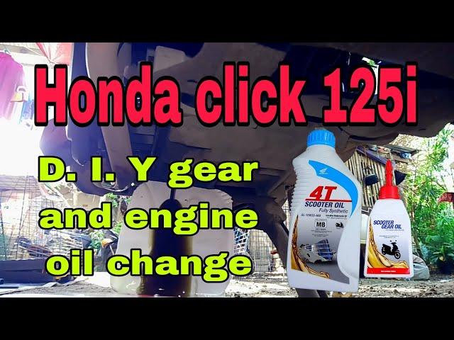 honda click 125i d. i. y change oil and gear oil change @dexManTV9816