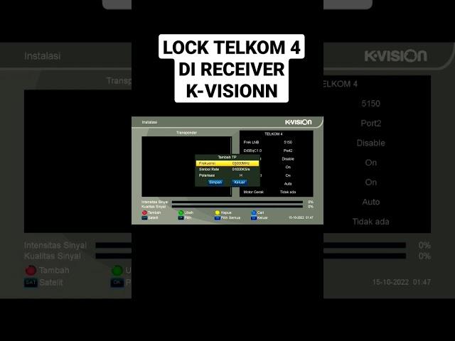 Lock telkom 4 di receiver k vision #shorts