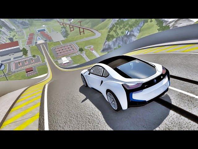 BeamNG Drive - Saltos de Alta velocidade com CARROS BMW de LUXO!