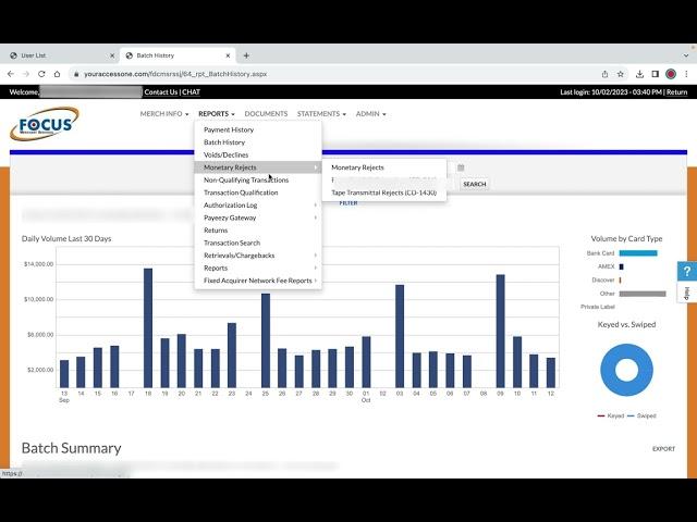 AccessOne Demo - Focus Merchant Services