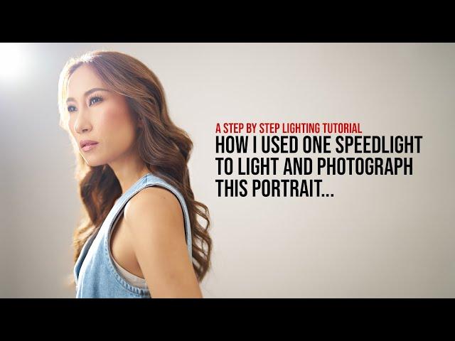 How I Lit this Portrait using One Light. One SpeedLight, 5 SIMPLE Layouts!  (Layout 1)