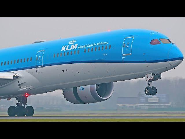 [4K] Captain Last Takeoff and Landing ( Wingwave + Wheeeeeeeeely) ‍️ - Amsterdam Schiphol Airport