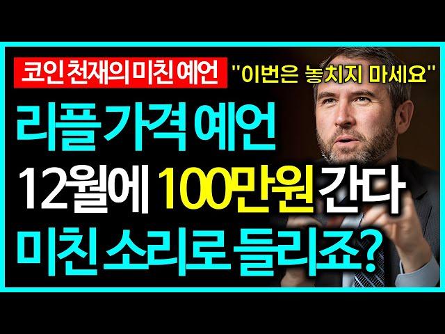 리플 XRP 12월에 100만원 갑니다