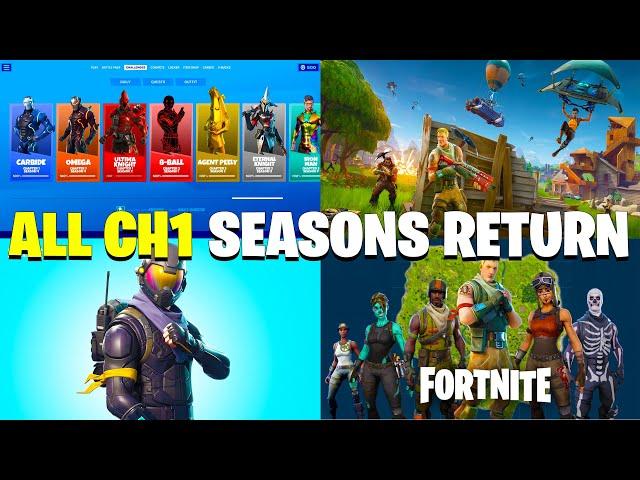 Fortnite Chapter 1 ALL SEASONS Returning! (Buy OLD Battle Pass Skins)