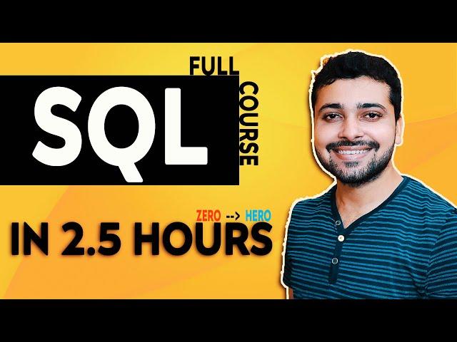 SQL Tutorial for Beginners | Full SQL Course In Hindi