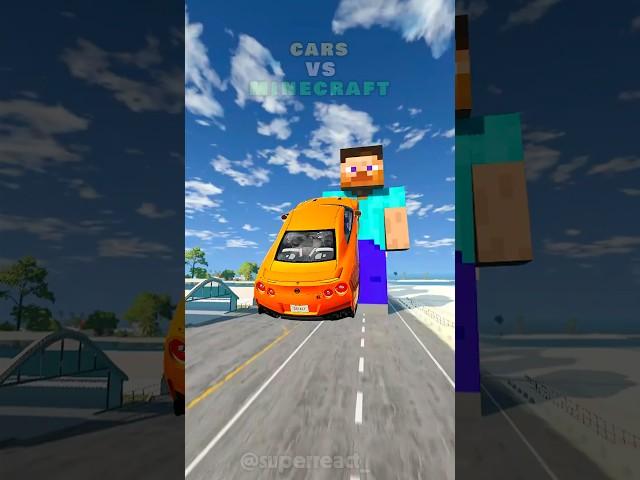 Cars VS Minecraft Characters   | BeamNG.drive #shorts