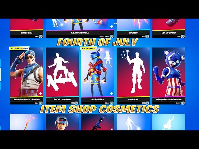 4th of July Skins, Emotes & Cosmetics Item Shop Preview! Fortnite