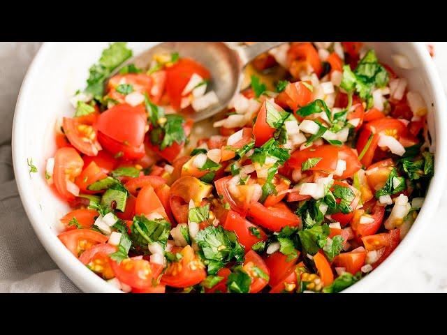 Super Simple Refreshing Side Dish for your Curry! This is my Tomato, Onion & Coriander Salad