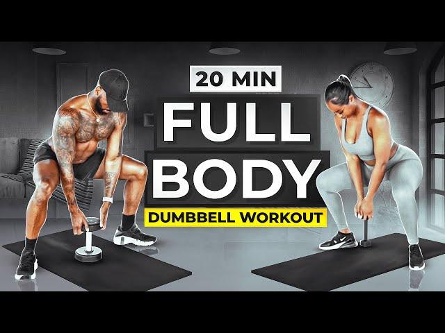 20 Minute Full Body Dumbbell Workout |Fat Burn and Tone 