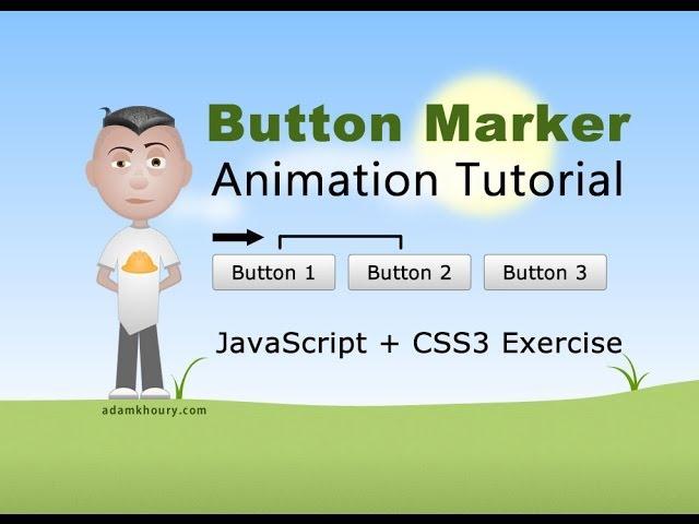 Menu Button Marker Animation Tutorial JavaScript CSS HTML