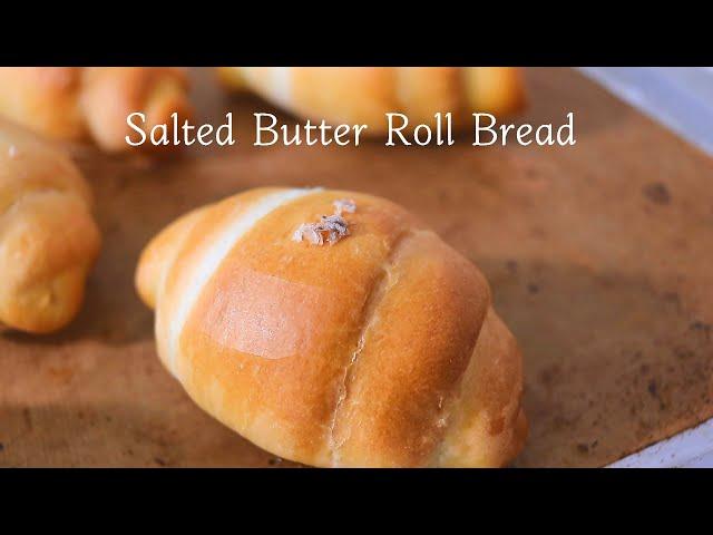 (no-knead bread)Salted Butter Roll Bread/소금빵 만들기/塩パン/칼로리식당