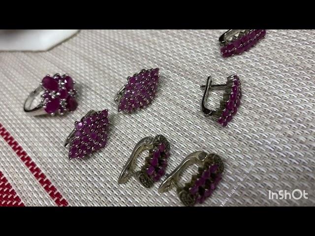 Украшения из серебра с рубинами. Мой телефон +7 915 560 22 88