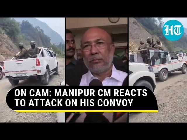 On Cam: Manipur CM's Reaction To Militant Attack On His Security Convoy Amid Fresh Violence