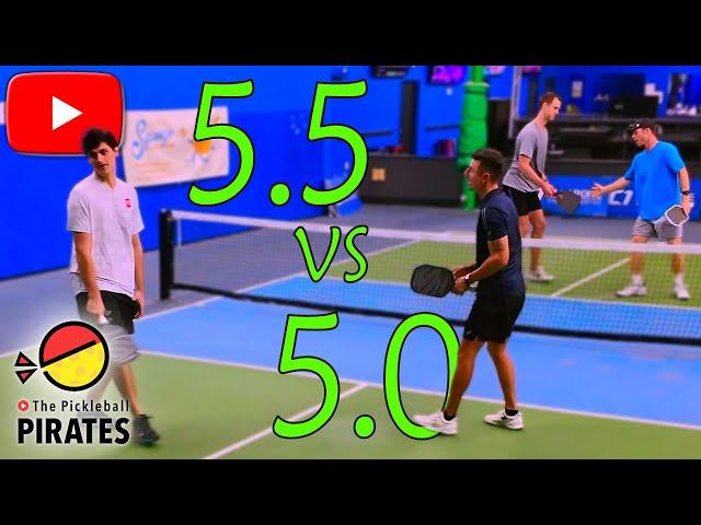 How 5.0 vs 5.5 Pickleball Men's Doubles Look