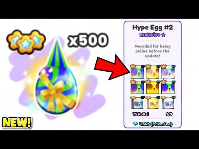 I Opened 500x NEW HYPE EGGS 2 & Got.. (Pet Simulator 99)