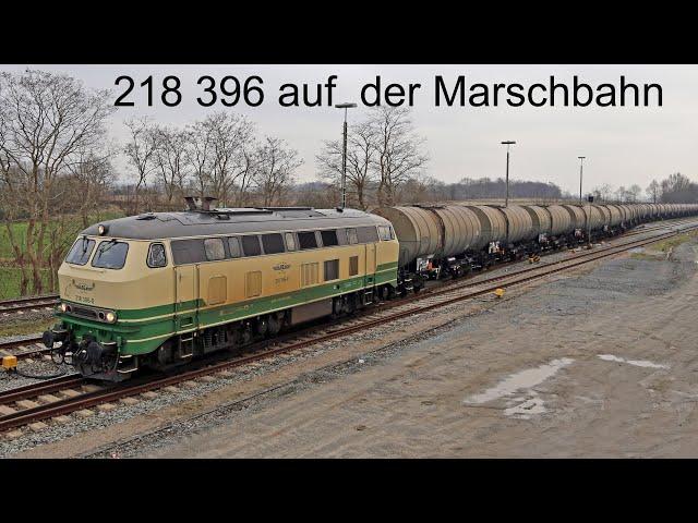 Hemmingstedt: Brohltalbahn 218 396 auf Marschbahn