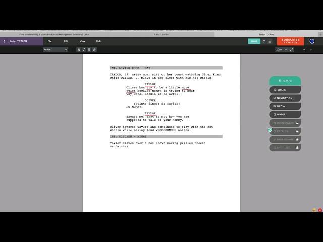 Celtx Scriptwriting Basics with Taylor