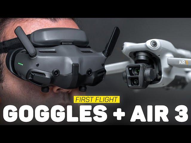 DJI Goggles 3 & DJI Air 3 First Flight With RC 2 - How Is This Helpful?