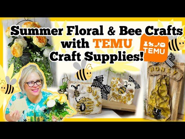 ️  Summer FLORAL & BEE Crafts || Let's Craft with TEMU Craft Supplies ️